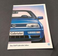 Auto Prospekt VW Volkswagen Golf lll 3 Cabriolet Joker 12/1996 Dortmund - Körne Vorschau