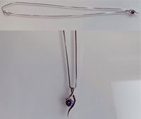 Schmuck echt Silber Halskette mit Stein 925 Edelstein Kette Stuttgart - Mühlhausen Vorschau