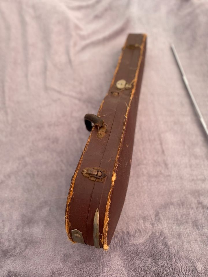 Antiker Geigenkoffer Koffer Geige leer in Scharnebeck