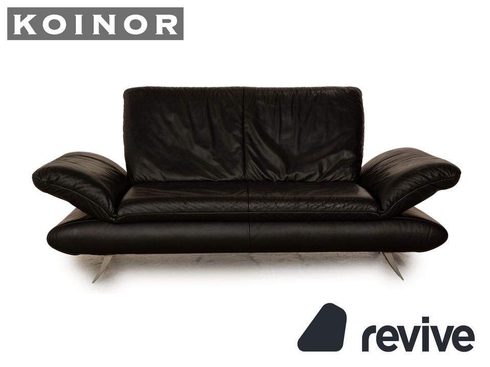 Koinor Rossini Leder Zweisitzer Schwarz Sofa Couch manuelle in Köln