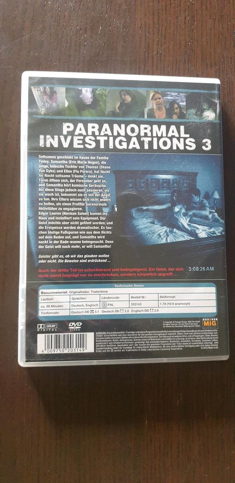 DVD Paranormal Investigations 3 in Ihlow