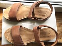 Super bequeme sportlich chice Keilsandale Tamaris Leder cognac Baden-Württemberg - Mannheim Vorschau