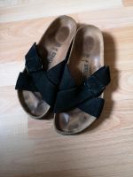 Birkenstock siena Wildleder schwarz gekreuzt 38 schmal Sachsen - Lichtentanne Vorschau