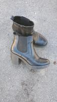 Schwarze Boots aus Kunstleider in Größe 39 Bayern - Friedberg Vorschau