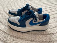 Nike Air Jordan Sneaker Gr. 38,5, '1 Elevate Low' Weiß/ Blau/Grau Nordrhein-Westfalen - Brühl Vorschau
