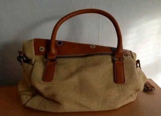 Desigual July Denim Loverty Hand Bag Beige in Amberg