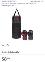 Boxsack mit Handschuhen 18 kg 80cm Bayern - Grettstadt Vorschau