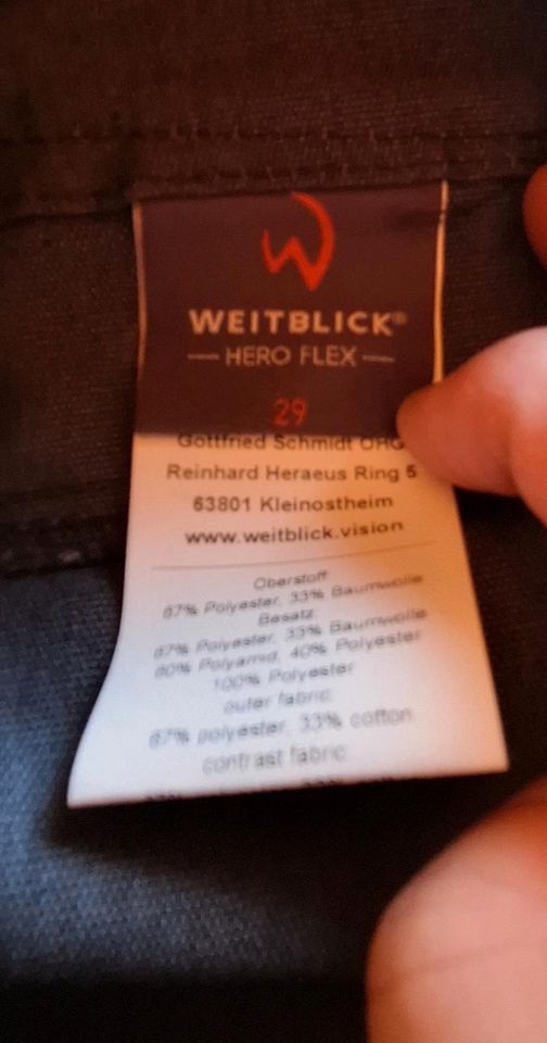 Arbeitshose Weitblick hero flex größe 29 kein engelbert strauss in Birkenfeld