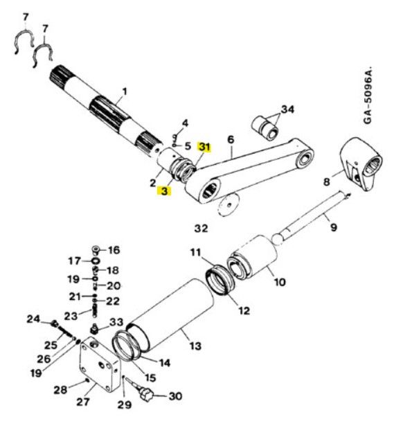 Dichtsatz Hubarmwelle IHC 523 553 554 654 624 724 824 644 744 844 in Barsinghausen