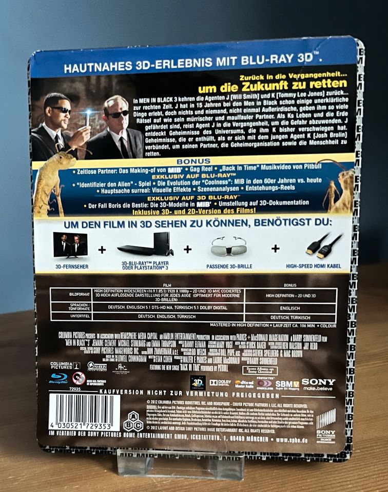 Men In Black 3 Blu-ray Steelbook in 3D in Gummersbach