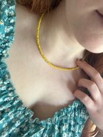 Gelbe Perlenkette handmade Baden-Württemberg - Göppingen Vorschau