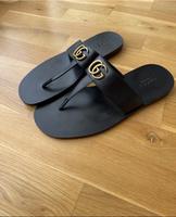 Gucci Sandalen Flip Flops Riemen Marmont Gr.45 Doppel G schwarz Baden-Württemberg - Nußloch Vorschau