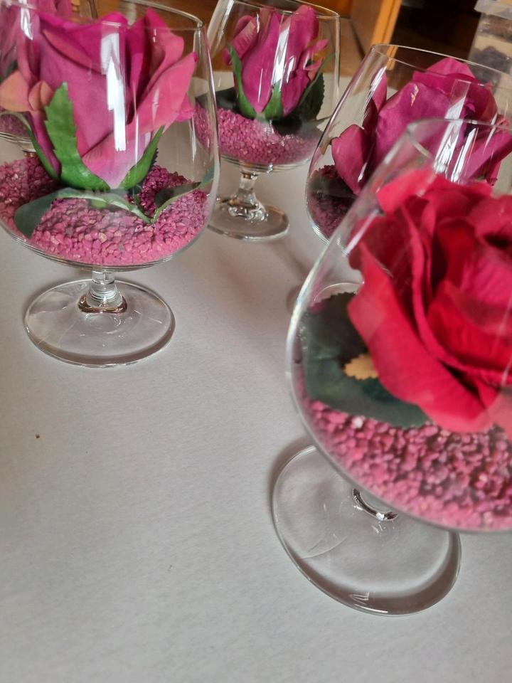 Tisch Deko Cognac Schwenker Hochzeit Konfirmation Geschenk n in Gehrden