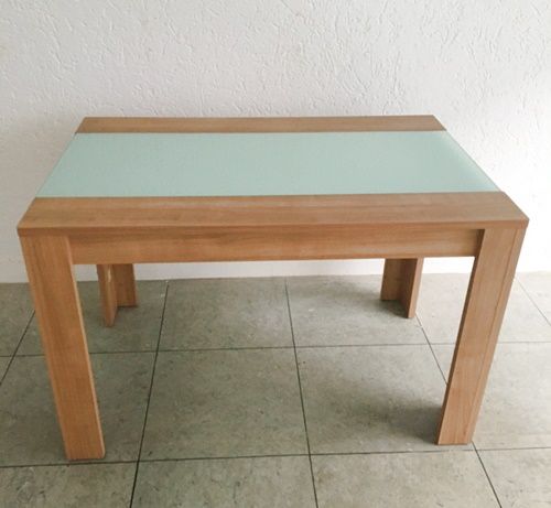 Esstisch aus Holz mit Glasplatte 80x120 in Essen Freisenbruch