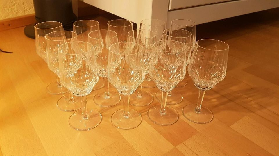 13x Weingläser Kristallgläser edel Rotweingläser Weißwein Vintage in Endingen