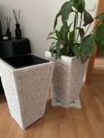 Rattan / Bast Blumenkübel mit Einsatz weiß Nordrhein-Westfalen - Fröndenberg (Ruhr) Vorschau