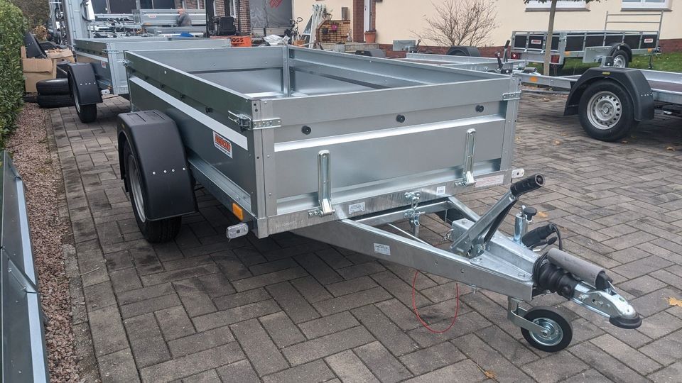 1600kg 253x129x45cm kippbar PKW Anhänger Tieflader (100km/h) NEU! in Ostrhauderfehn