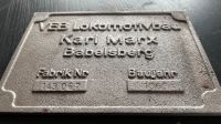 DDR - Eisenbahn - Schild - VEB - Lokomotivbau Babelsberg Rheinland-Pfalz - Kölbingen Vorschau