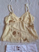 Top Pailletten Blumen Stickerei Muster Detail sheer Sommer cami Hessen - Kassel Vorschau