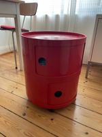 60s Vintage Nachttisch Beistelltisch rund rot Hamburg - Altona Vorschau