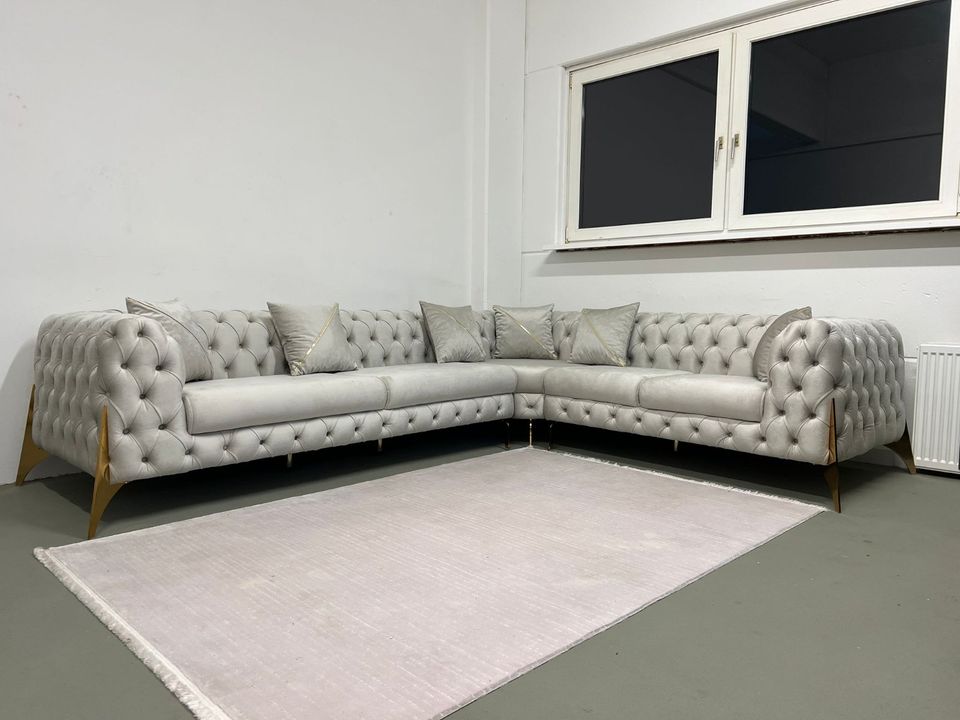 Couch mit Schlaffunktion/Neu/Alle Farben/Samt/Sofa/Gold/Paris in Berlin
