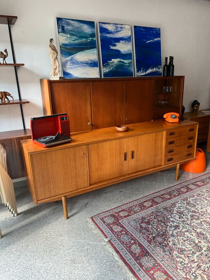 Mid Century Teak Sideboard Kommode 1960 Danish Design xxl in Schorndorf