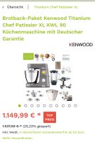 Kenwood Titanium Chef Patissier XL KWL 90 Nordrhein-Westfalen - Rösrath Vorschau