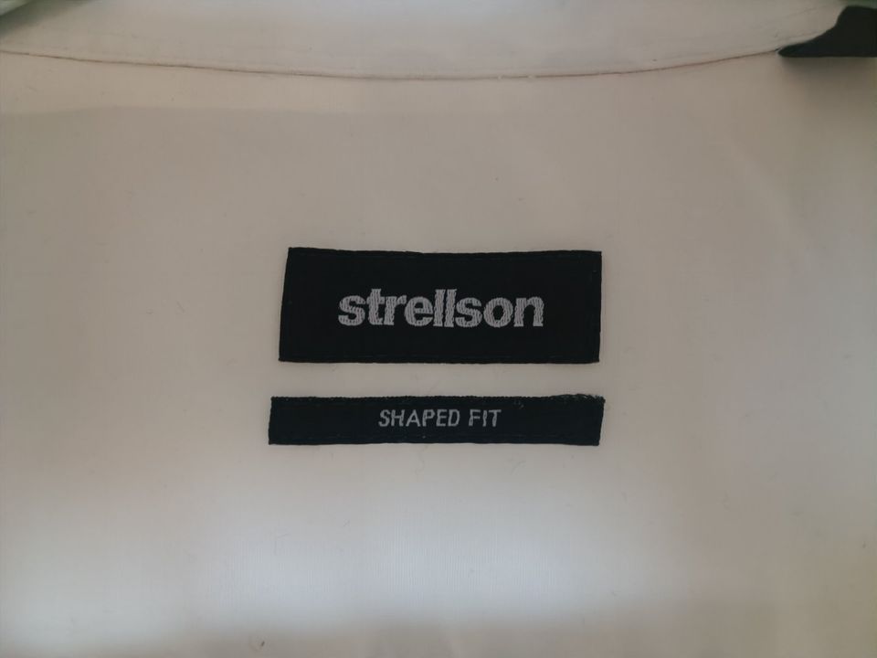 Strellson Hemd, Herrenhemd weiß Gr. 45 17 2/4 Shaped Fit in Buttenwiesen