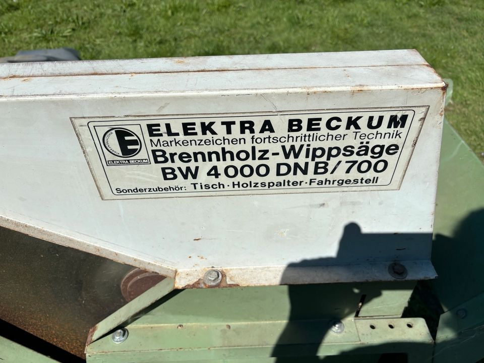 Elektro Beckum Brennholz Wippsäge BW 4000 DNB / 700 in Untergriesbach