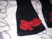 Lange Strickhandschuhe mit Polka Dots und Schleife Hamburg-Mitte - Hamburg Billstedt   Vorschau