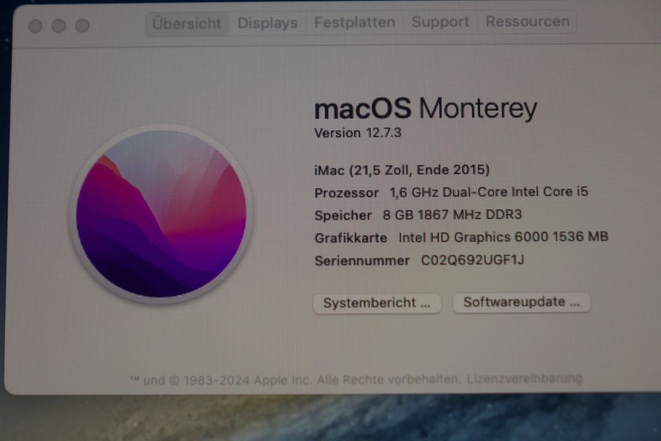 iMac  21,5  1TB  Ende 2015 zu verkaufen in Berlin