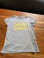 Zara Shirt top gestreift Rechteck Logo gelb neon weiß schwarz S/S Bayern - Fürth Vorschau