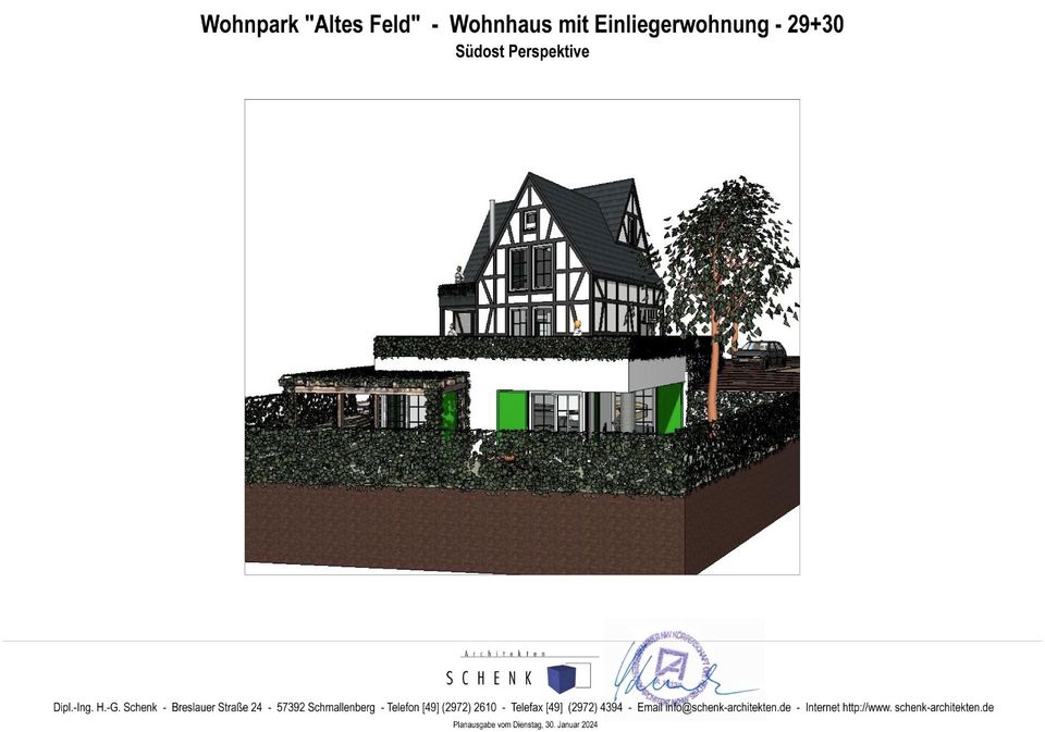 Baugrundstück für Wohnhaus mit Einliegerwohnung einschl. Baugenehmigung in Schmallenberg