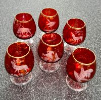 Cognacgläser rot mit Wildtier Motiven Nordrhein-Westfalen - Korschenbroich Vorschau