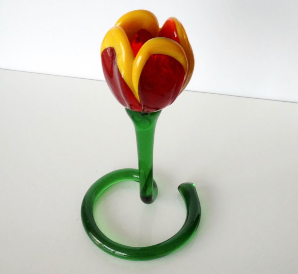 Murano Glas Tulpe Blume Kerzenhalter Deko 70-er in Hannover