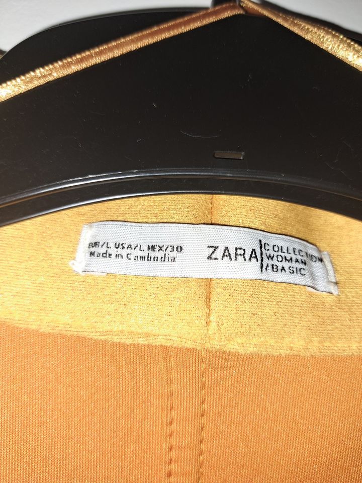 Zara Longblazer Mantel L 40 gelb *ungetragen* Wildlederoptik in Hamburg