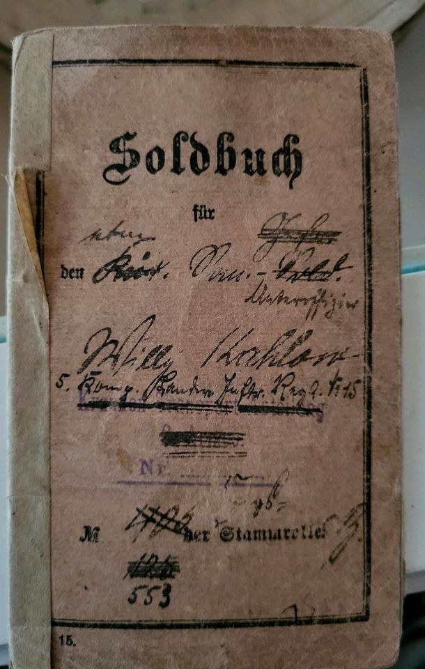 Soldbuch um 1915 Militaria in Schwarmstedt