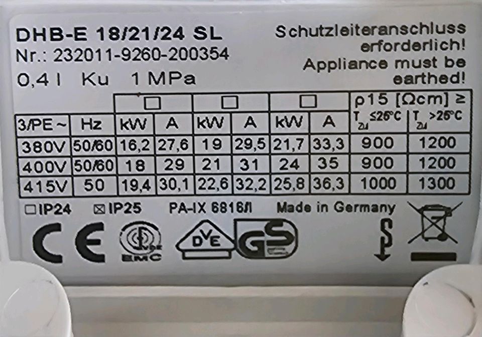 Durchlauferhitzer STIEBEL ELTRON Electronic 18/21/24 in Haldenwang i. Allgäu