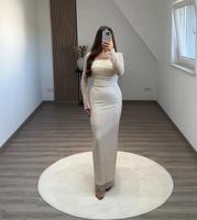 Neu Damen Abendkleid beige mit Glitzer Gr. 38 Nordrhein-Westfalen - Gelsenkirchen Vorschau