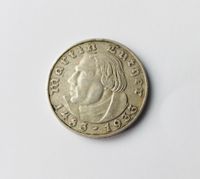 2 Reichsmark Martin Luther 1933, A, Silber .625, sehr schön. Nordrhein-Westfalen - Eschweiler Vorschau