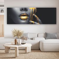 Acrylglasbild Goldene Lippen 150 x 50 cm Panorama Baden-Württemberg - Bisingen Vorschau