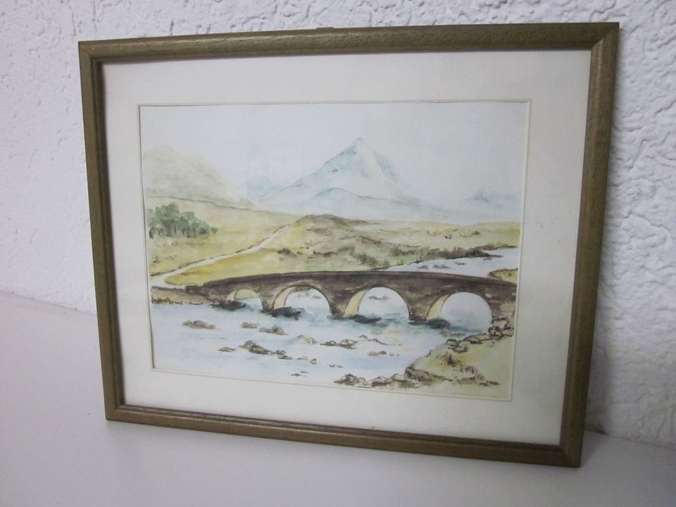 7 Stck Aquarelle signiert alle Motive Schottland/Hochland in St. Ingbert