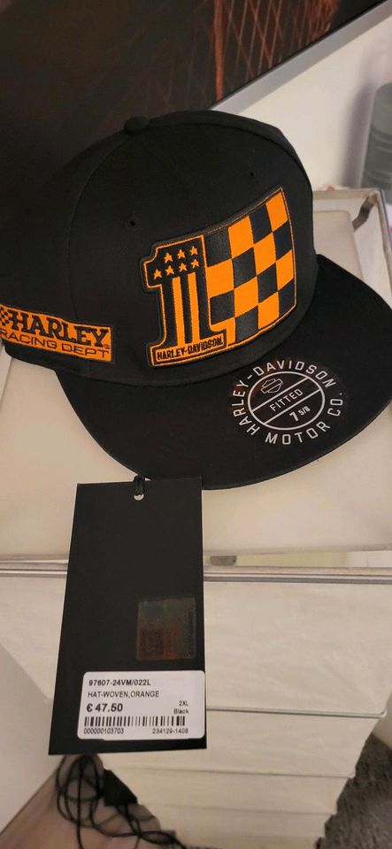 Harley Davidson Kappe HAT-WOVEN,ORANGE 2XL 97607-24VM/022L in Stockum-Püschen