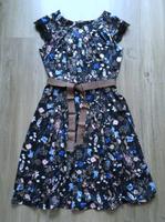 TAIFUN gemustertes KA-Kleid Blau-Bunt teilweise gefüttert Gr. 36 Nordrhein-Westfalen - Witten Vorschau