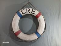 Rettungsring, Kork, Textil-ummantelt, umlaufende Leine, als DEKO. Kiel - Steenbek-Projensdorf Vorschau