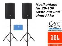 MIETEN: PA-Anlage, Musikanlage, QSC/JBL PA-Lautsprecher SET 1, Akku Bluetooth Boxen, Soundboks, PA-System mit Powerstation Akku, Aktivboxen, Monitor-Boxen, Subwoofer /// Verleih /// RENTAL Service Friedrichshain-Kreuzberg - Friedrichshain Vorschau