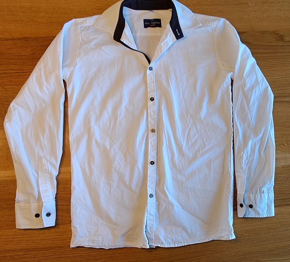 Hemd Jungen Paul Dantus Slim Fit Weiß / Blau Konfirmation 158 in Blender