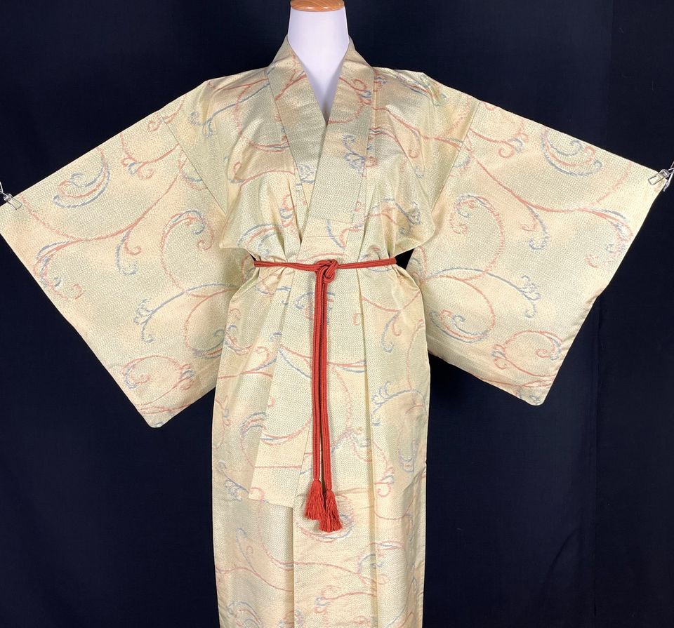 Vintage Yukata Jacke Kimono Japan Seide Baumwolle Gold in Berlin