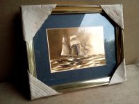 goldenes Bild in goldem Rahmen: Segelschiff, Meer, Boot Nordrhein-Westfalen - Lippetal Vorschau