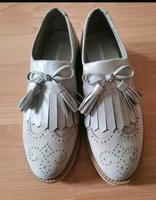 Schuhe Graceland Gr. 39 grau beige Glanz Quasten Sachsen-Anhalt - Muldestausee Vorschau